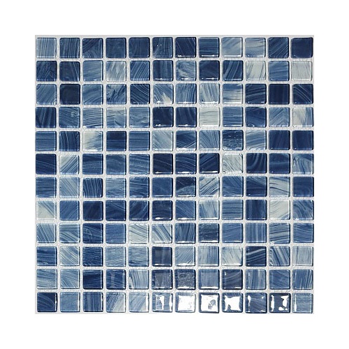 کاشی استخری شیشه ای میکس 4081 سرمه ای - زمرد گلس تایل Zomorod Glass Tile
