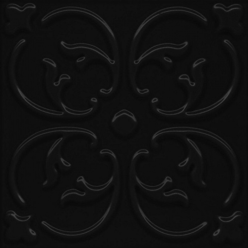 فلاور - سرامیک فلاور مشکی مدل کار شده - شرکت کاشی پرسپولیس persepolis TILE