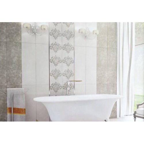 شارلوت Sharlot - دکور سرامیک طوسی مدل کارشده - کاشی زرین خراسان  ZARRIN tile