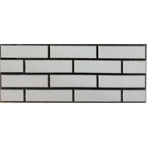 سرامیک آجرنما سفید بند مشکی رستیک 30X80 - کاشی صدیق سرام آباده SEDIGH CERAM