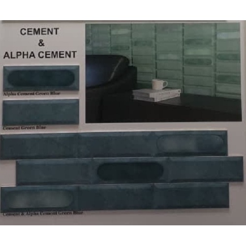 آلفا سمنت Alpha cement - سرامیک آلفا سمنت سبز آبی 10x30 - کاشی آرژنا