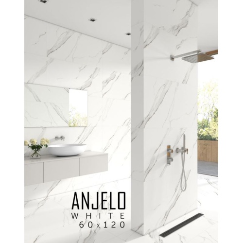 آنجلو Anjelo - سرامیک آنجلو سفید مات مدل کارشده 60x120 - کاشی سرام نگار Ceram Negar