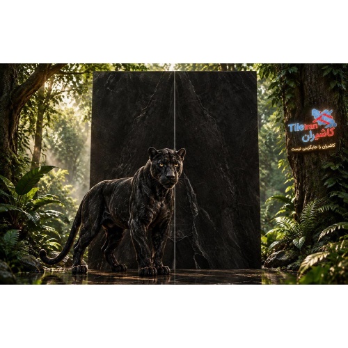 ST-022 - سرامیک اسلب بوک مچ ST022 مشکی لاپاتو 120x260 - مگاکر Megaker