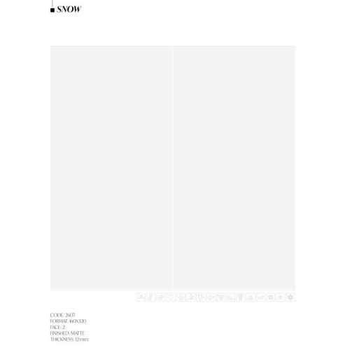 اسنو Snow - سرامیک اسلب اسنو 2607 مات مدل کارشده 160x320- سرامیک اسلب مهسرام