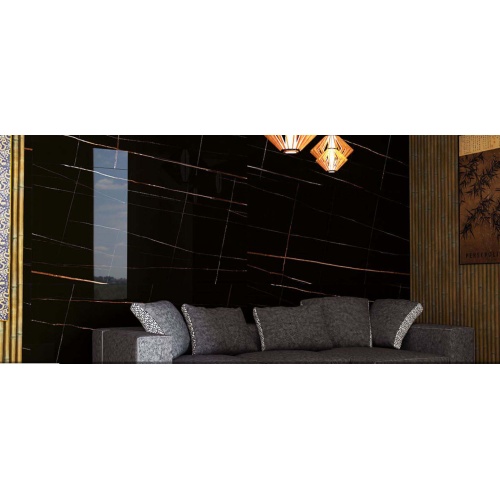 بامبو بلک Bamboo Black - سرامیک اسلب بامبو مشکی پولیش 80x160 - آندیا گرس ANDIA GRES