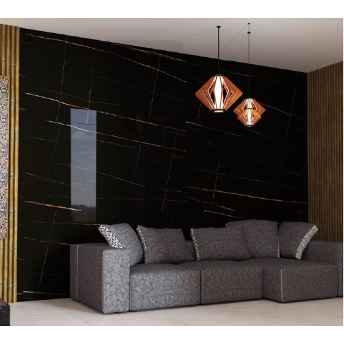 بامبو بلک Bamboo Black - سرامیک اسلب بامبو مشکی پولیش 80x160 - آندیا گرس ANDIA GRES