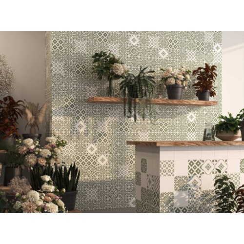 برلین Berlin - سرامیک برلین سبز مات مدل کارشده 15x15 - سرامیک جگوار Jaguar