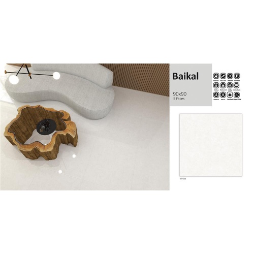 بایکال Baikal - سرامیک بایکال سفید 90x90 - سینا کاشی SINA TILE