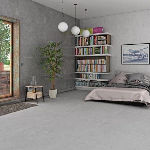 کنیون Canyon Light Gray- سرامیک کنیون طوسی روشن سیلکی مات 100x100- کاشی ایفا سرام EEFA CERAM