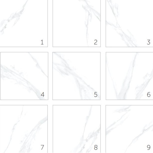 Carrara White - سرامیک کارارا سفید پولیش مدل کارشده 100x100 - سرامیک راک