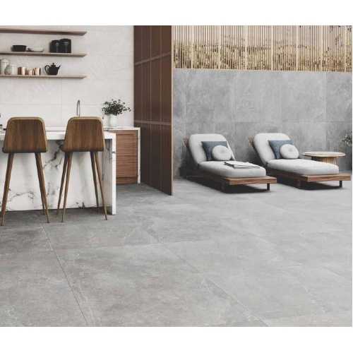 Dolomite Dark Gray - سرامیک دولومیت دارک گری مدل کار شده 100x100 - کرابن تبریز