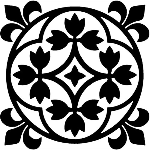 نانگا Nanga - سرامیک نانگا سفید مشکی مدل کار شده 15x15 - کاشی آرژنا