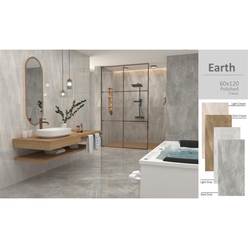 ارتس Earth - سرامیک ارتس کرم تیره پولیش 60x120 - سینا کاشی SINA TILE