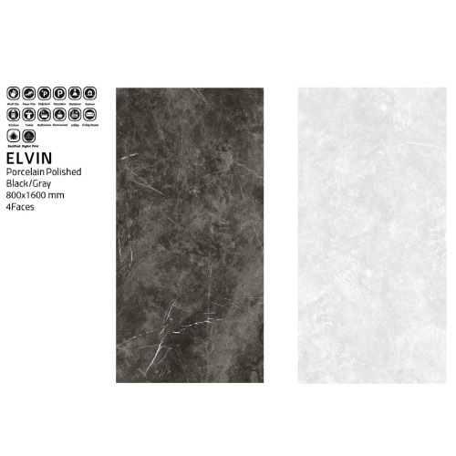 الوین Elvin - سرامیک الوین طوسی روشن پولیش 80x160 - سینا کاشی  SINA TILE