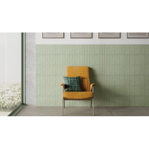 Embossed Elegance Sage 1243- سرامیک الگانس سیج 11.5x24 - کاشی مرجان Marjan Tile