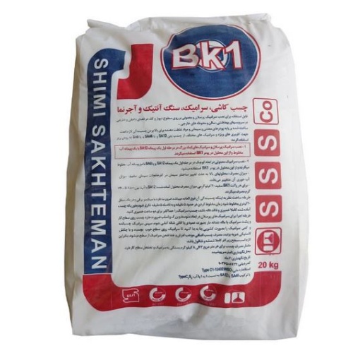 چسب کاشی پودری BK1 سفید 20 کیلویی - شیمی ساختمان