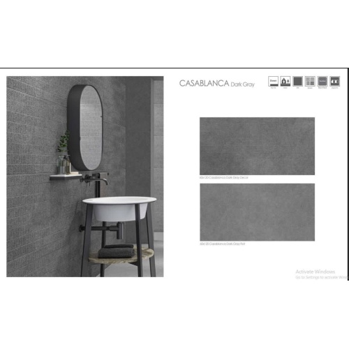کازابلانکا Casablanca - سرامیک کازابلانکا طوسی تیره مات 60x120 - کاشی سرام نگار Ceram Negar