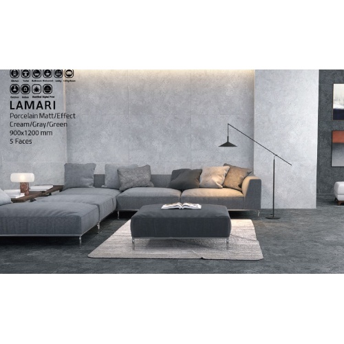 لاماری Lamari - سرامیک لاماری طوسی تیره 90x120 - سینا کاشی SINA TILE