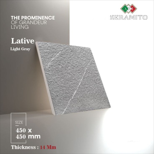 لیتیو Lative - سرامیک لیتیو طوسی روشن مات 45x45 - سرامیتو