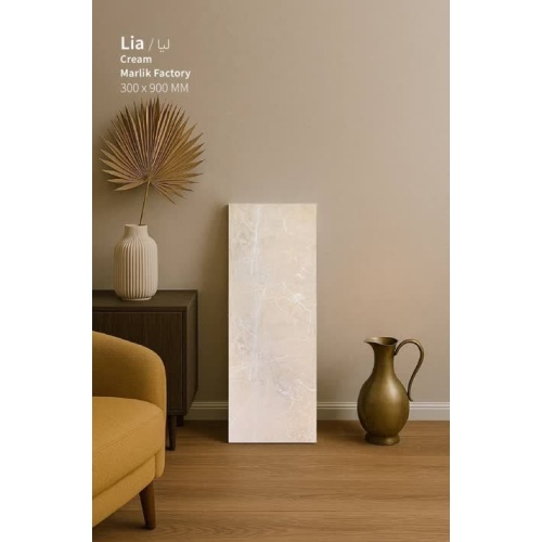 لیا Liya - سرامیک لیا کرم ساده 30x90 - کاشی مارلیک Marlik Tile