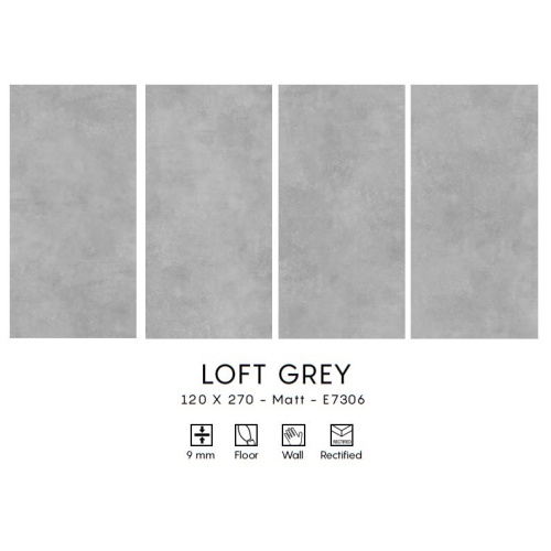 Loft Gray E7306 - سرامیک لافت گری 120x270 - اسلب میکل آنجلو