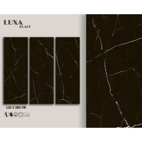 Luxa - سرامیک اسلب لوکسا مشکی پولیش 120x280 - اسپینا اسلب Spina Slab