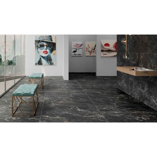 مارول استون 8147 Marvel Stone - سرامیک مارول استون مشکی سمی پولیش 60120 - کاشی مرجان