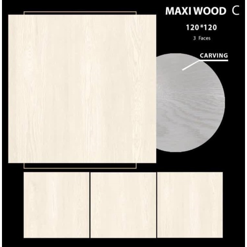 ماکسی وود Maxi Wood C- سرامیک اسلب ماکسی وود C کاروینگ 120x120- اسلب هرمس سرام نوین