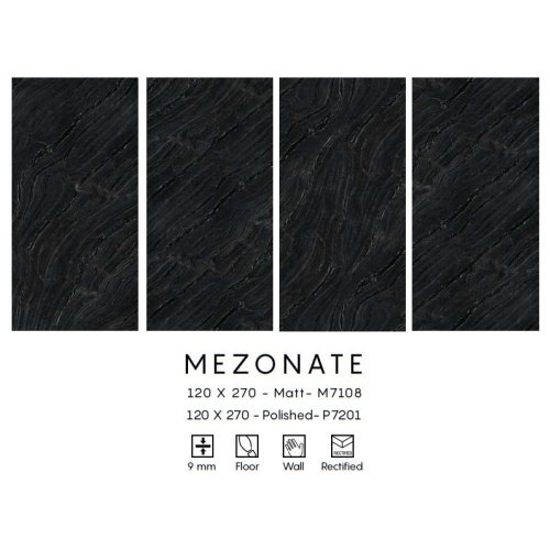 Mezonzte M7108 - سرامیک مزانوته بلک مات 120x270 - اسلب میکل آنجلو