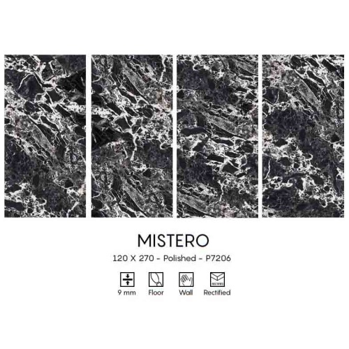 سرامیک میسترو بلک Mistero P7206 مدل کار شده 120x270 - اسلب میکل آنجلو