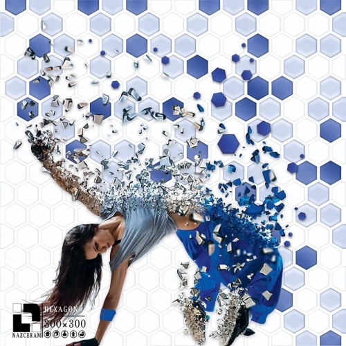 Hexagon Mix - سرامیک هکساگون میکس مدل کار شده 30x30 - ناز سرام