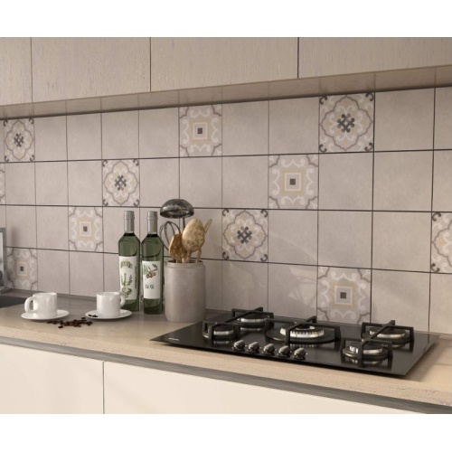 سیپریانو Cipriano - سرامیک سیپریانو طوسی روشن مات مدل کارشده 15x15 - سرامیک جگوار Jaguar