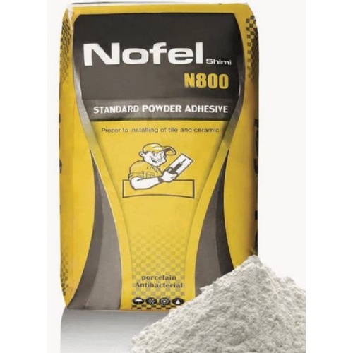 چسب کاشی پودری نوفل زرد N800 وزن 20 کیلو - نوفل شیمی