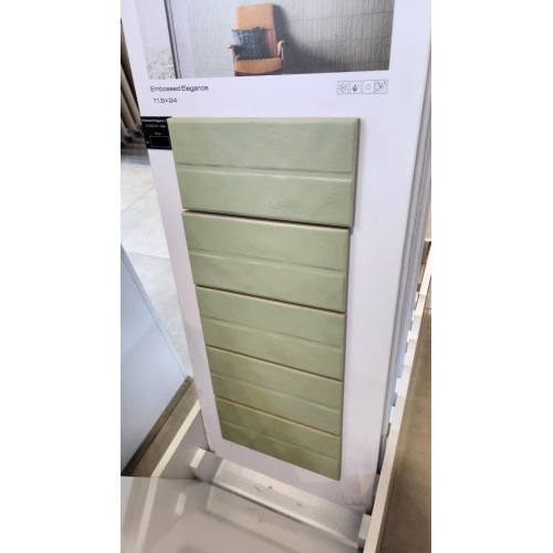 Embossed Elegance Sage 1243- سرامیک الگانس سیج 11.5x24 - کاشی مرجان Marjan Tile Embossed Elegance Sage 1243- سرامیک الگانس سیج 11.5x24 - کاشی مرجان Marjan Tile
