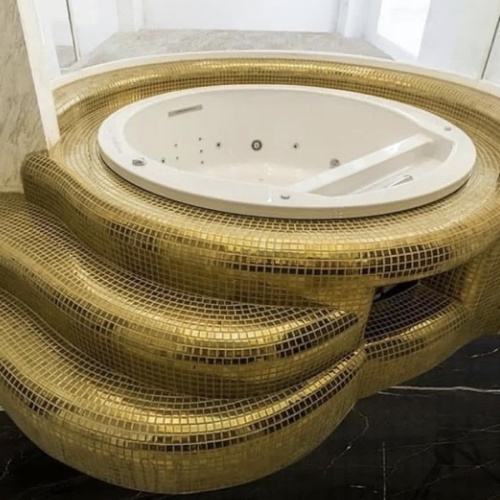 کاشی استخری طلایی 2.5x2.5 - سرامیک البرز ALBORZ CERAMIC