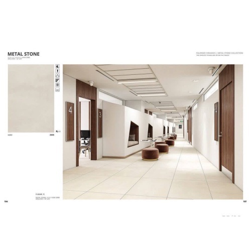 متال استون Metal Stone P2505- سرامیک متال استون ایووری مات 80x160 - پالرمو Palermo