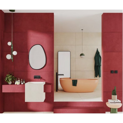 Natural Concrete Red FGM-R5270 - سرامیک نچرال کانکریت قرمز مات 60x120 - سرامیک اسلب پما Pma Ceramic
