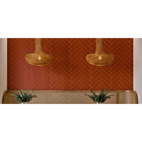 سرامیک رترو قرمز 1318 مدل کار شده 7x29 - کاشی مرجان