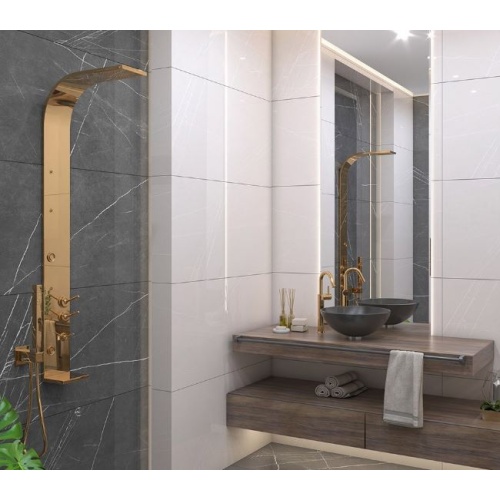 روزاریو Rosario - سرامیک روزاریو گرافیتی نانو پولیش مدل کارشده 60x120 - اسلب آبادیس