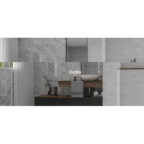 رودیلا Rodila - سرامیک رودیلا طوسی روشن براق 30x90 - کاشی فخار