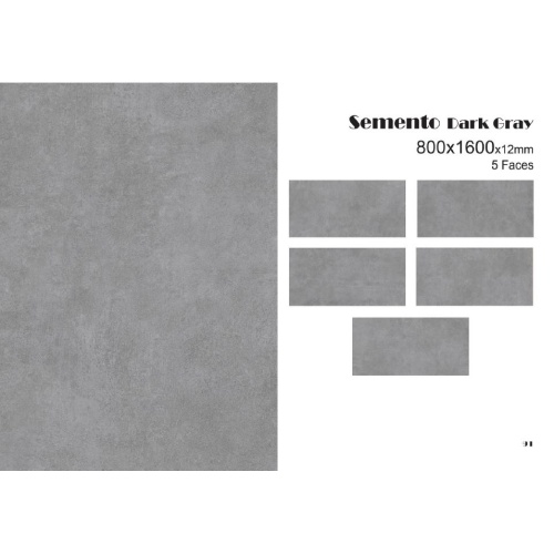 سمنتو Semento - سرامیک اسلب سمنتو طوسی تیره مات 80x160 - آندیا گرس ANDIA GRES
