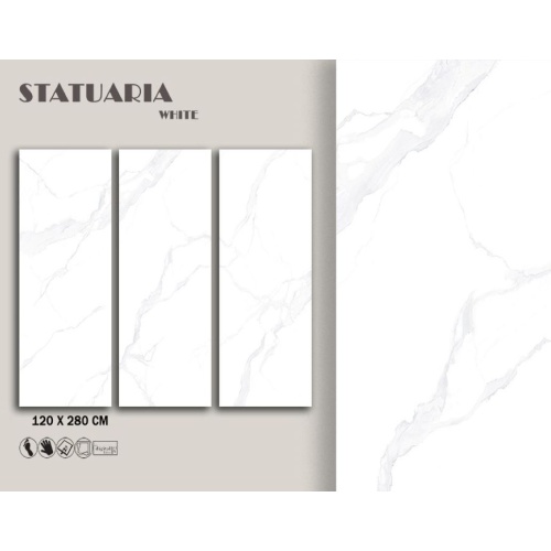 Statuaria - سرامیک اسلب استاتوریا سفید پولیش 120x280 - اسپینا اسلب Spina Slab