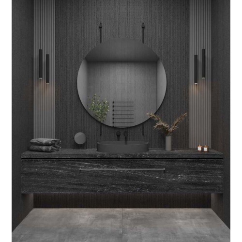 Stria - سرامیک استریا مشکی مدل کار شده 120x270 - اسلب میکل آنجلو