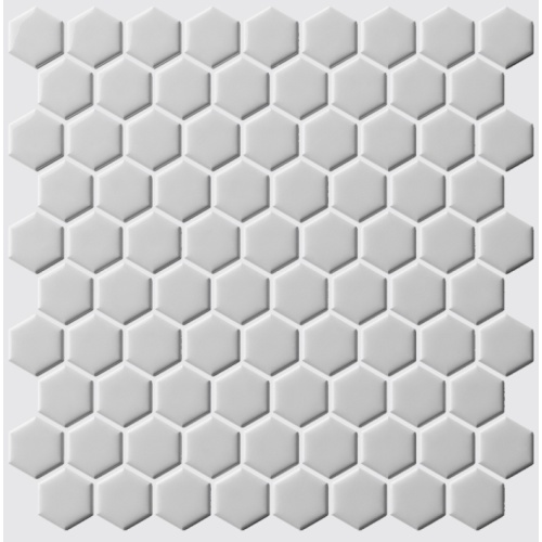سفید White - سرامیک استخری شش گوش سفید مدل کارشده 3.6x3.6 - سرامیک استخری آرتما