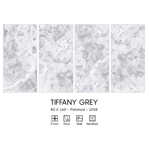 Tiffany Gray P1008 - سرامیک تیفانی گری پولیش 80x160 - اسلب میکل آنجلو