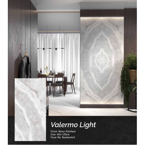 سرامیک فورمچ والرمو روشن پولیش 120x240 مدل کار شده- کاشی زهره Zohreh Tile