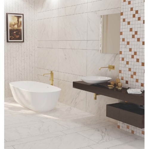 Vienna White - سرامیک وینا وایت مدل کار شده 100x100 - کرابن تبریز
